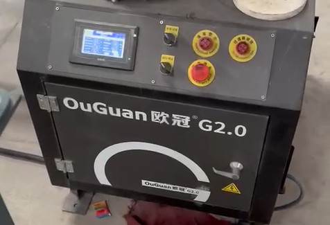 意大利客戶現(xiàn)場發(fā)來使用視頻：高速風(fēng)機瓷磚印刷前除塵除水